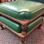 Pair of vintage mid-century modern green stacking footstools