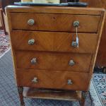 Art Deco four-drawer nightstand