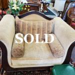 SOLD Gold Cuddle Chair